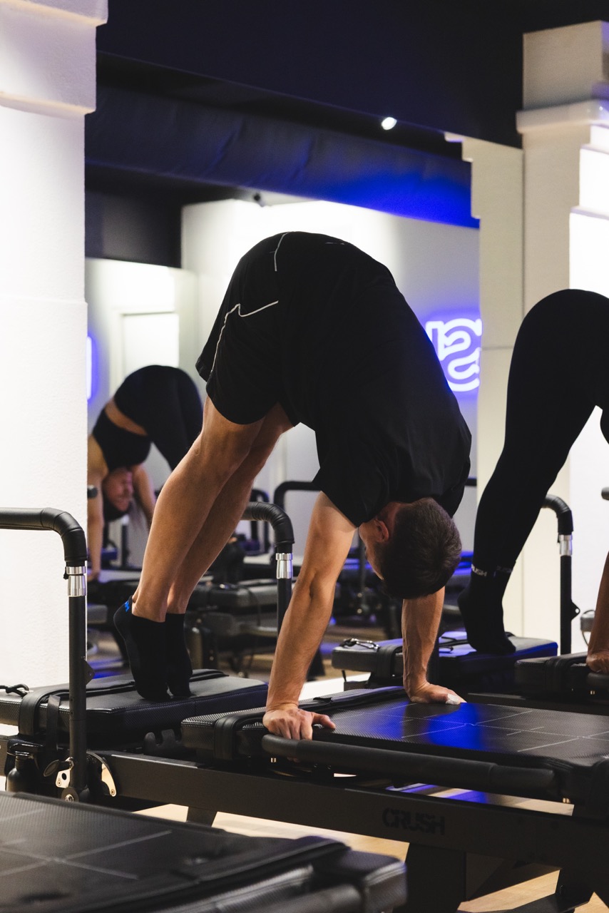 Pike exercise on the reformer during a class at CRUSH Studios Haarlem